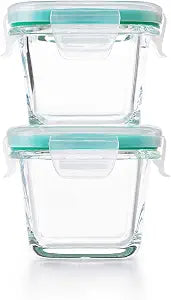 OXO Good Grips 4-Piece Smart Seal Glass Food Storage Container Set - 4 oz