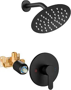 Airuida Shower Faucet Set,6 Inch Matte Black Shower Trim Kit