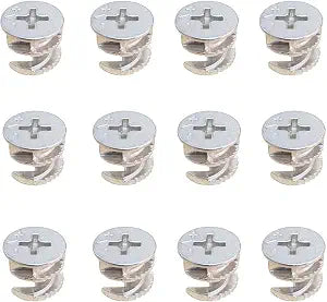 Medsuo 12 PCS 14.6 x 11.5 mm Cam Locks for Furniture, Connector Fittings