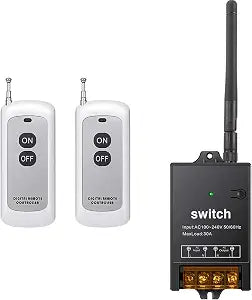 Wireless Remote Switch,AC 110V/120V/240V/40A Relay 984FT Long Range