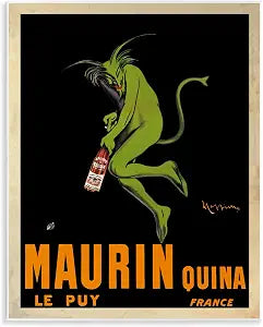 Vintage Monster Advertisement, 11 x 14 Inch Mounted Print on Wall Plaque