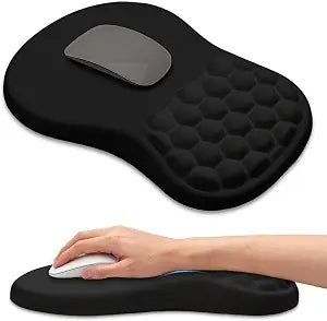 Ergonomic Mouse Pad with Wrist Rest, Memory Foam Wrist Support,Massage Bump
