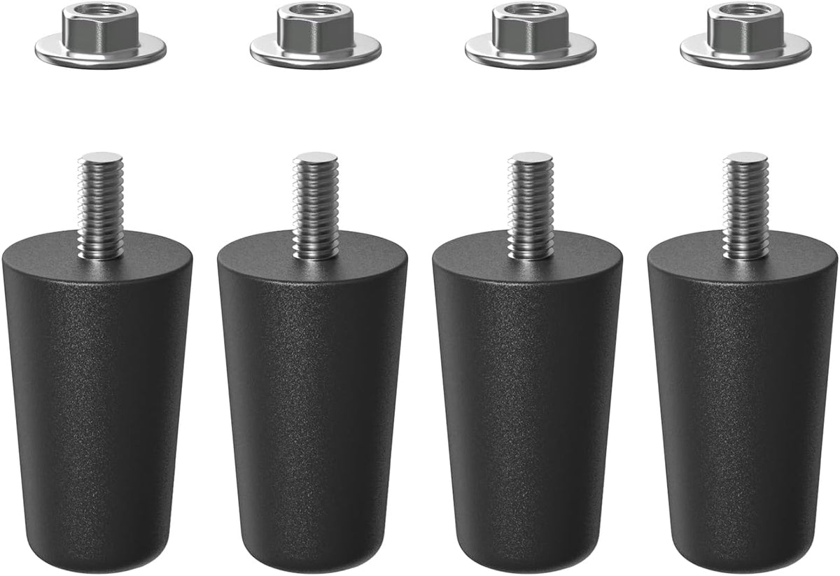 Set of 4 Rubber Feet for Blackstone Griddle Parts, Leveling Feet Kit for Blackstone 17" and 22" Tabletop Griddle Accessories, Long Stabilizing Foot and Screw Nut Replacement Parts