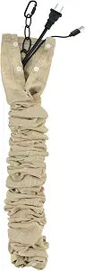 Beige Linen Fabric Cord Cover, Electrical Cord Cover and Chandelier Chain Cover, 1 Pack 70.8 in with Button Snap Closure