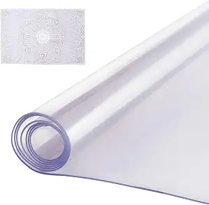 VEVOR Plastic Table Cover, 40 x 80 Inch 2.0 mm Thick Rectangle Clear PVC Mat Protector, Waterproof & Easy Cleaning Desk Pad Tablecloth, for Office, Dresser, Dining Room, Night Stand