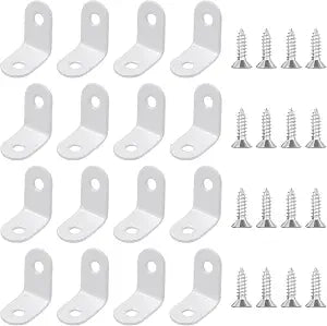 20 Pcs Small Right Angle Bracket, 90 Metal Corner Brace L Bracket