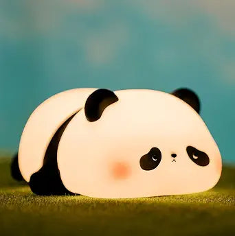 Cute Panda Night Light for Kids, Food Grade Silicone Squishy Dimmable Lamp