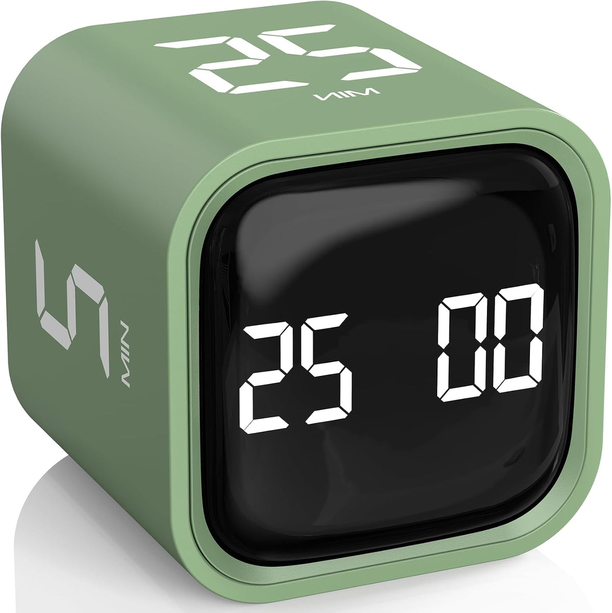 Rotating Productivity Timer 5/25/10/50, Desk Flip Timer for ADHD,Green