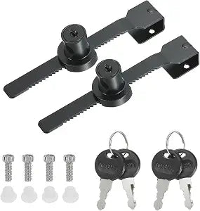 PATIKIL Sliding Glass Cabinet Lock, 2 Pcs Keyed Alike Showcase Lock No Drill Glass Door Lock for 5-10mm Glass Door, Black
