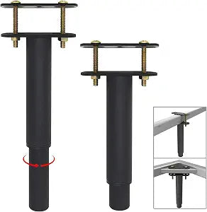 2PCS (10"-17") Adjustable Height Center Support Leg for Bed Frame, Bed Center Slat Heavy Support Leg, Extra Durable Steel Furniture Foot | Suitable for Bed Frame Sofa Furniture Cabine Foot Legs