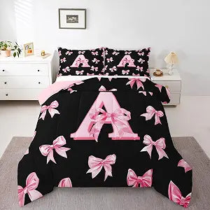 Erosebridal Cute Pink Bow Kids Bedding Set Twin Size for Girls