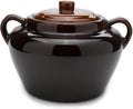 Fox Run Stoneware Bean Pot, 3.5-Quart Capacity Baked Bean Pot With Lid