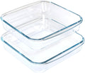 1.6-Qt Basics Square Tempered Glass Baking Dishes, Set of 2