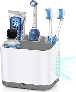 Toothbrush Holders for Bathrooms, Kids Electric Toothbrush Organizer (Grey)