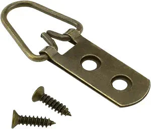 10 Pcs D-Ring Picture Hangers with Screws Heavy Duty Picture Frames Double Holes Clasp for Hanging Clock Paintings Artwork Picture Frame Hook Photo Mirrors