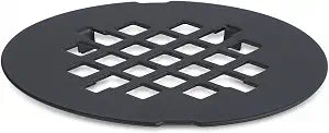 4.25" Snap-in Shower Drain Cover, Stainless Steel Black