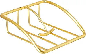 Spectrum Euro Napkin Holder for Table Kitchen Organizer for Counter Dining Room Table, Modern Sturdy Metal Flat Napkin Dispenser with Weighted Tension Arm Home Storage for Paper Cocktail Napkin, Gold