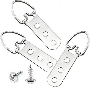 D-Ring Picture Hangers with Screws 20 Pack Hangers for Picture Frame 3Hole
