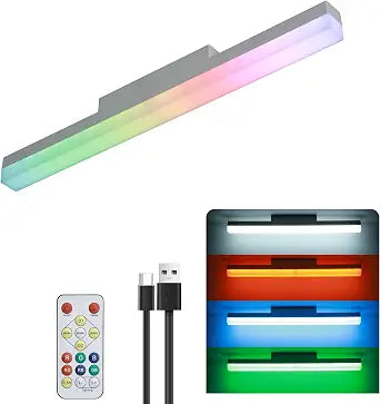 Under Cabinet Lighting Bar,Led Shelf Lights,6400K+RGB