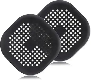 Square Drain Cover, 5.4 Inch, Black, 2Pcs