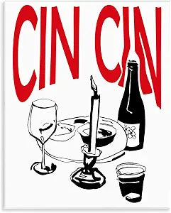 Cheers Cin Wine Kitchen, 11 x 14 Inch Mounted Print on Wall Plaque