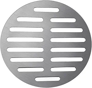 Vonty Round Stainless Steel Floor Drain Cover 6 Inch, 14 Hole Silver Tone