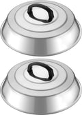 HaWare 12.6 Inch Cheese Melting Dome Wok Lid, Round Camp BBQ Cover, 2 Domes