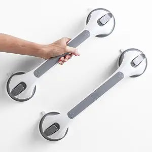 LEVERLOC Grab Bars for Shower,Suction Shower Handles,2 Pack,16.8",Grey