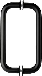 Kolet Shower Door Handle, 8 Inch Center to Center, Round Tube, Matte Black