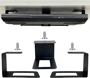 AUXPhome (3) Laptop Holder Under Desk Laptop Mount Organizer Rack Storage Shelf, Add On Under Table Laptops, Keyboard, Routers, Modems, Cable Box, Network Switch & More, Desk Accessories