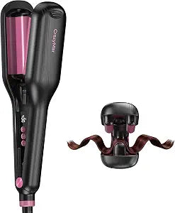 CrazyMar 1 Inch Wave Curling Iron, Hair Crimper Waver for Beach Waves