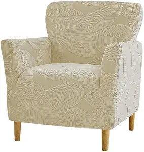NILUOH Mid Century Modern Armchair Slipcover 1-Piece Stretch Jacquard Solid Chair Cover Elastic Fit Accent Chair Protector, Washable Furniture Cover for Single Armchairs