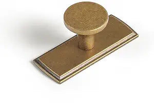 Goo-Ki Antique Brass Cabinet Knobs with 2-3/4 in Backplate Vintage 6 Pack