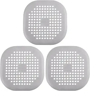 Uonlytech Bathtub Hair Catcher 3 Pack Anti-Clogging Filter Shower Hair Catcher and Tub Drain Strainer for Bathroom Sink Keeps from Going Down Drain 5.43 X 5.43 X 0.35 in