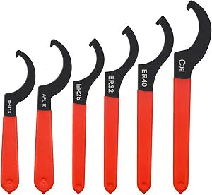 6pcs Coilover Spanner Wrench Set, C-Shape Shock Spanner Hook Wrench Tools