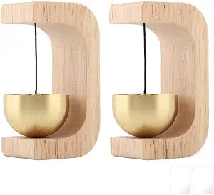 Magnetic Door Chime 2-Pack, Wooden Door Chime Bell for Door Opening