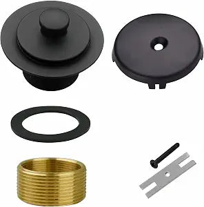 WELSAN Matte Black Tub Drain and Overflow Kit, Bathtub Drain Kit Universal