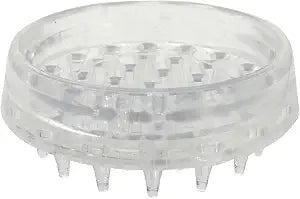 Shepherd 1-1/2" Round Spiked Caster Cups for Carpet, Plastic Anti-Dent Carpet Protector Caster Cups for Tables, Beds, Sofas, Chairs, Set of 4, Clear