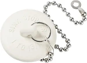 Bathtub Stopper, Rubber Drain Stopper with 15" Stainless Steel Chain