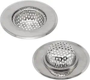 2 Pack Silver 7.2cm/2.83inch Stainless Bathtub Drain Strainer, Hair Catcher Bathroom Sink Strainer Stainless Steel Drain Cover, Tub Drain Hair Stopper for Bathroom Shower Room