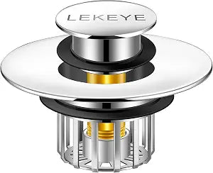 LEKEYE Tub Stopper | Shower Drain Hair Catcher | Pop-up Drain Stopper with Strainer | Bathroom Bathtub Plug | Drain Protector for 1-1/2 to 1-3/4" Bath Drain Hole