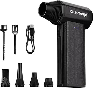 Compressed Air Duster, 110000RPM Electric Air Duster, 3-Gear Mini Blower with Fast Type-C Charging, Turbo Fan Dust Blower for Computer, Keyboard, PC, Car, Home and Electronics