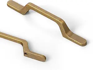 Goo-Ki Antique Brass Cabinet Pulls 3 Inch Hole Center Kitchen Drawer Pulls Zinc Alloy Solid Hardware - 6 Pack Vintage Bronze Cabinet Handles