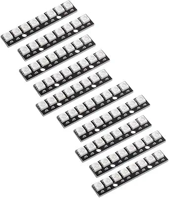 10PCS 8 RGB LED Stick 8 X WS2812B 5050 RGB LED DC4-7V Full Color