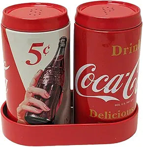 The Tin Box Company Tin Salt and Pepper Set, Coke 2025