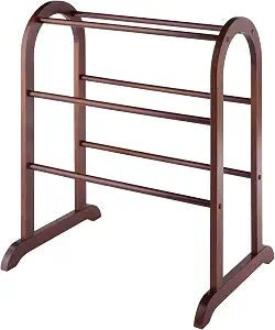 Winsome 94326 Wood Quilt Rack with 6 Rungs, Antique Walnut