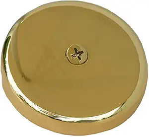 LASCO 03-1435 One Hole Style Bathtub Waste And Overflow Plate with Screw, Polished Brass