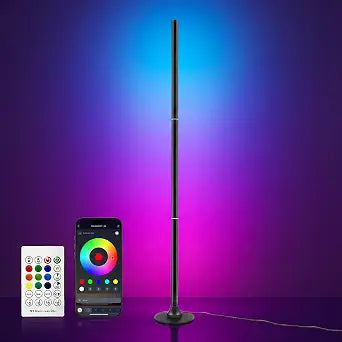 sylvwin Corner Floor Lamp,Smart Ambient Light for Gaming Room