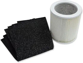 PUREBURG H-HF450-VP Replacement Filter Compatible with Hunter HP450 HP450UV Cylindrical Tower Air Purifier,H13 HEPA + 4 x Activated Carbon Pre-Filter Air Clean Dust VOCs