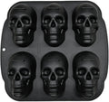 Skull Cake Pan Silicone Mold 3D Skull Ice Cube Mold (6 Cavity)
